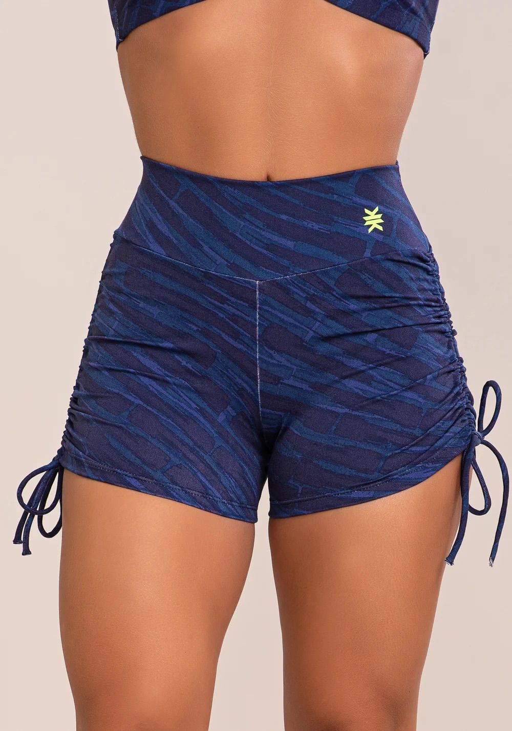Blue Printed Tie-Dye Short Set