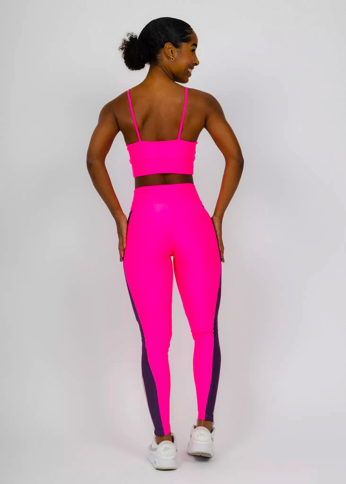 Pink Fluorescent/Jabuticaba Leggings Set