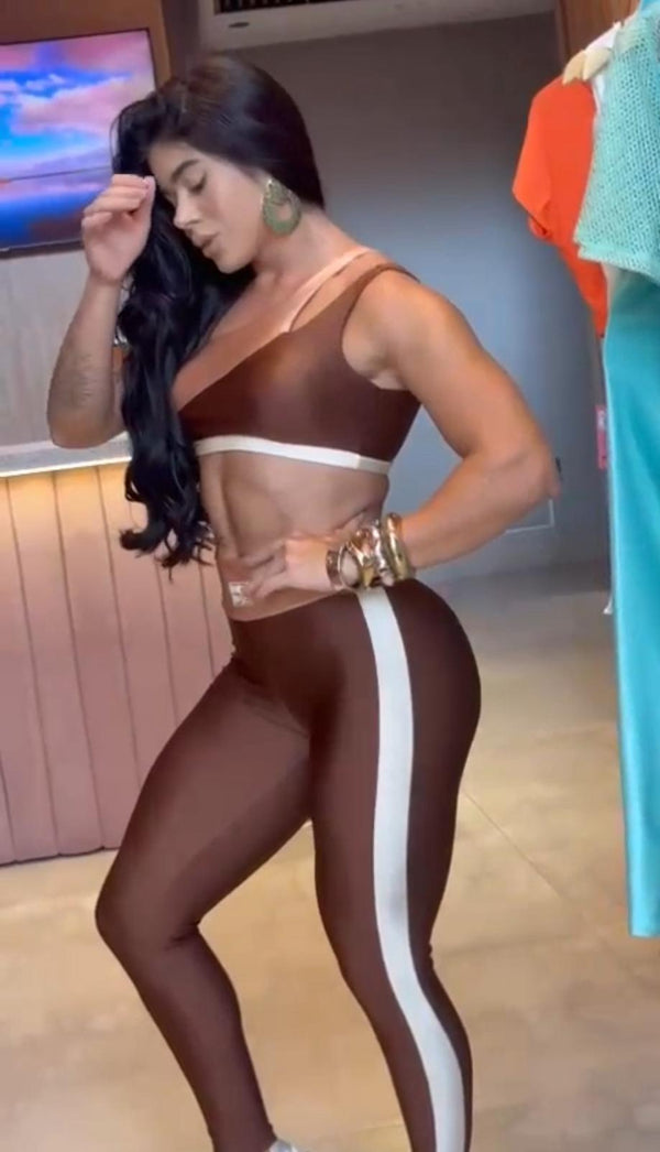 Coffee Brown Workout Legging Set