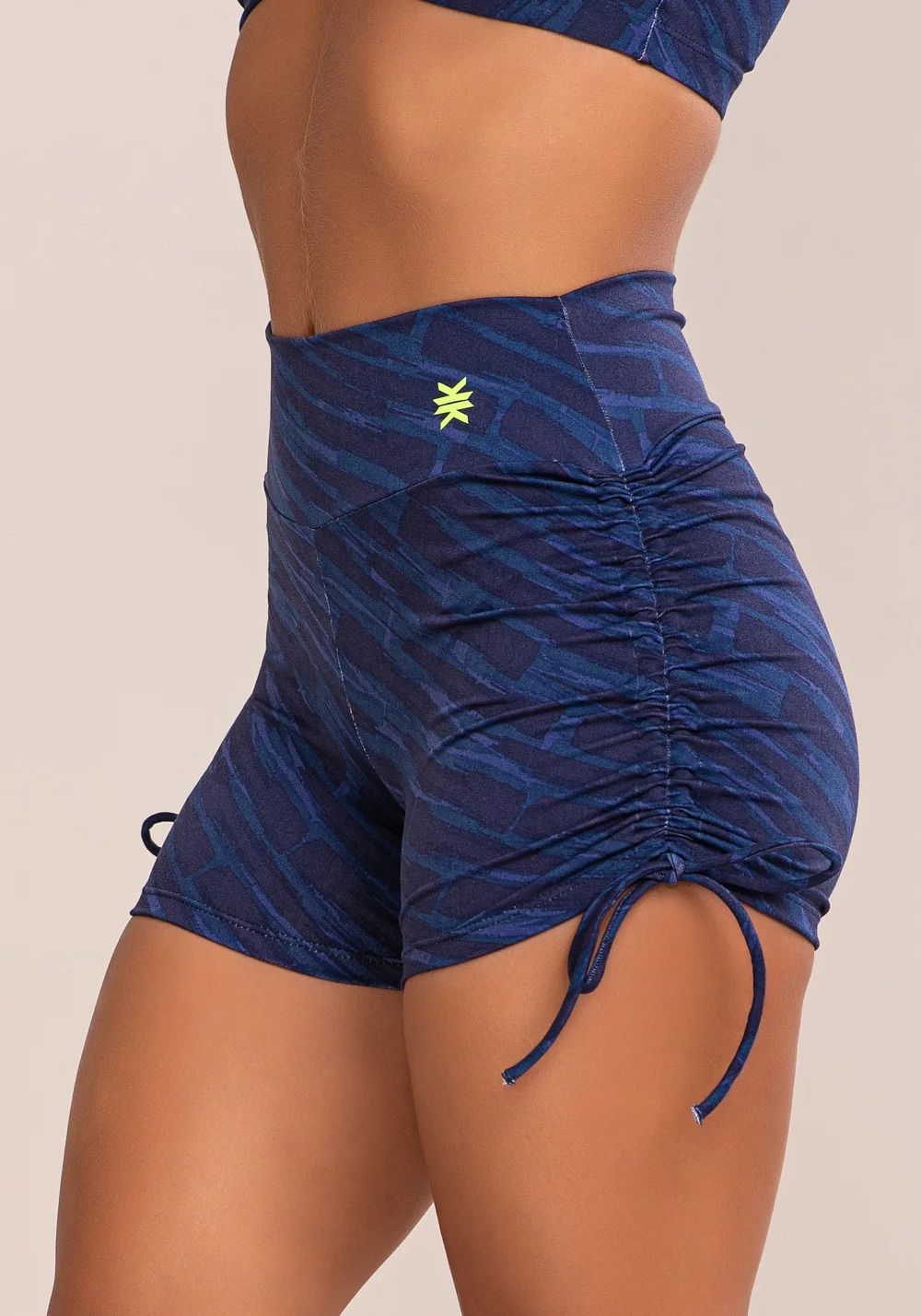 Blue Printed Tie-Dye Short Set
